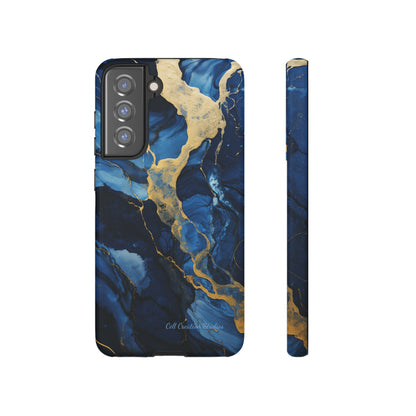 "Azure Elegance Marble" -Tough Samsung Cases