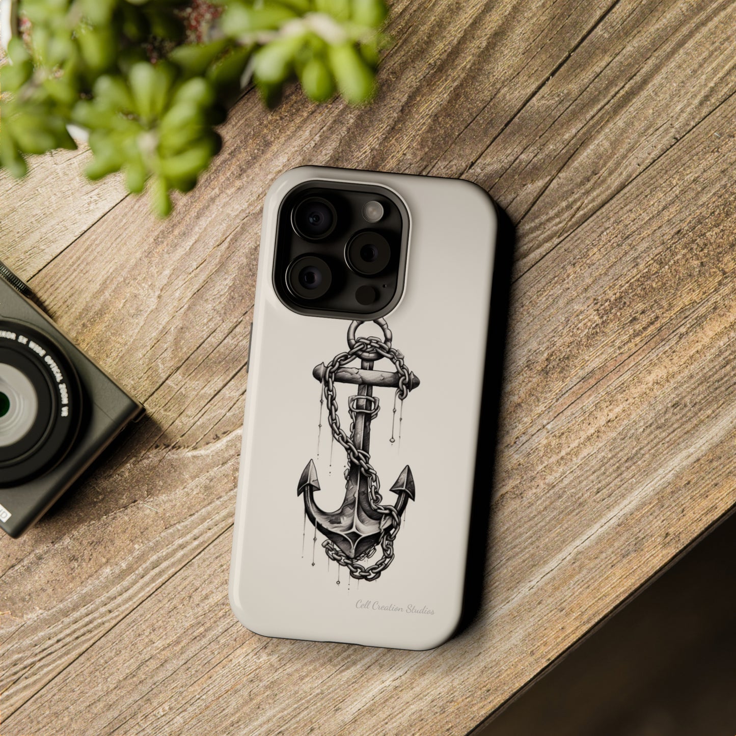 "Nautical Elegance Anchor" -MagSafe Tough iPhone Cases