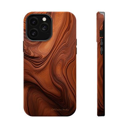 The "Natural Elegance" Wood Pattern Phone Case -MagSafe Tough Cases