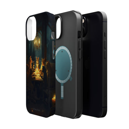 Introducing the "Paws & Whiskers Soirée" Cell Phone Case – A Feast of Friendship Under the Stars! -MagSafe Tough Cases