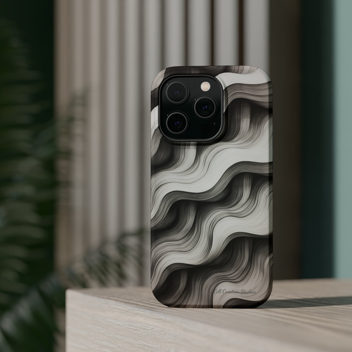 The "Geometric Waves" Cell Phone Case -MagSafe Tough Cases