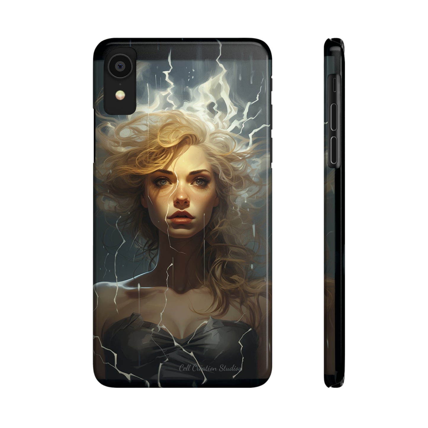 Introducing the "Electrifying Beauty" Cell Phone Case – Sparks of Style and Power -Slim Phone Cases