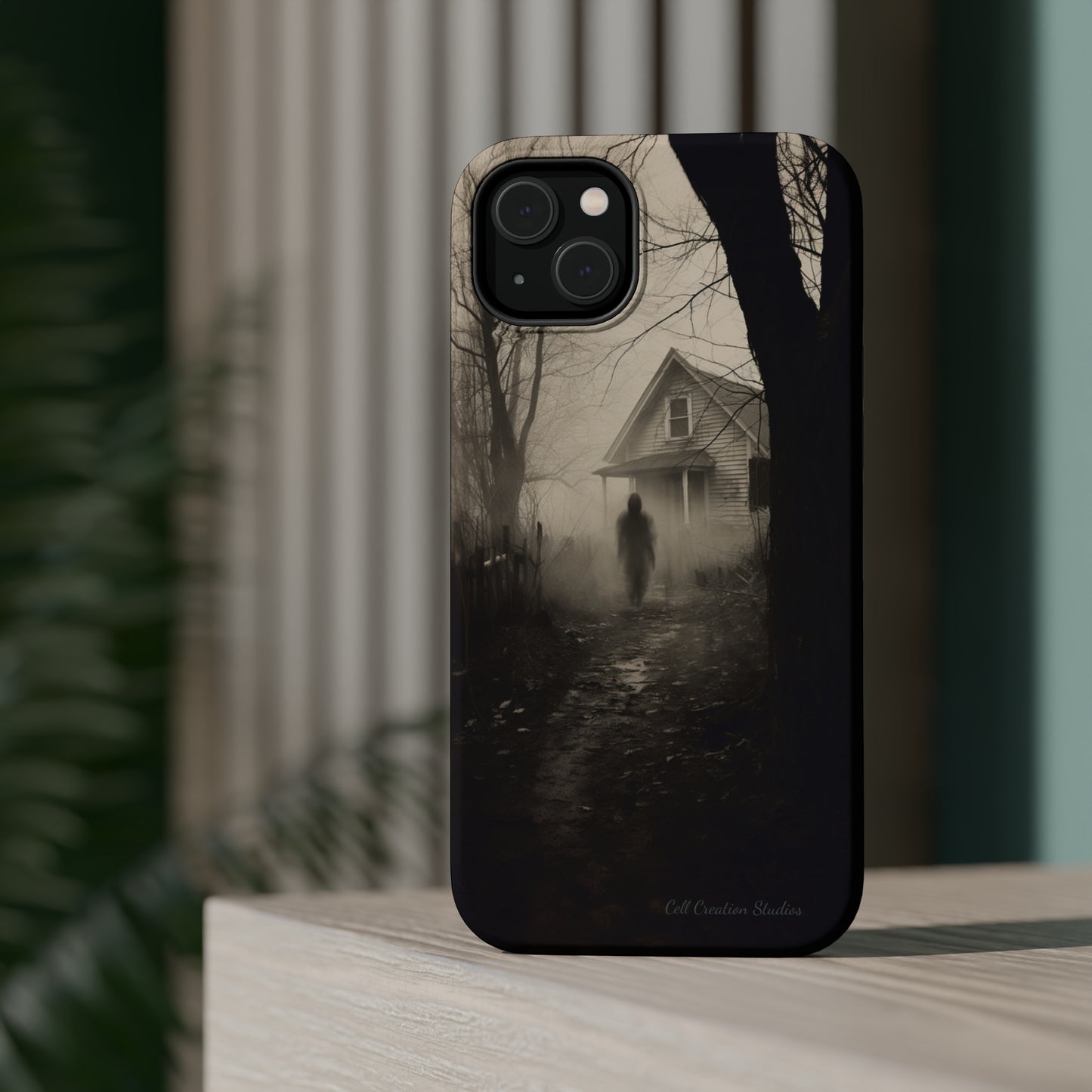 Introducing the "Ethereal Encounter" Cell Phone Case – Unveil the Mystery of the Ghostly Presence -MagSafe Tough Cases