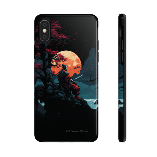 Introducing the "Moonlit Samurai Serenity" Cell Phone Case – Embrace Elegance and Strength -Tough Phone Cases