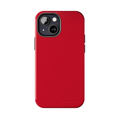 "Bold Crimson Shield" -Tough iPhone Cases