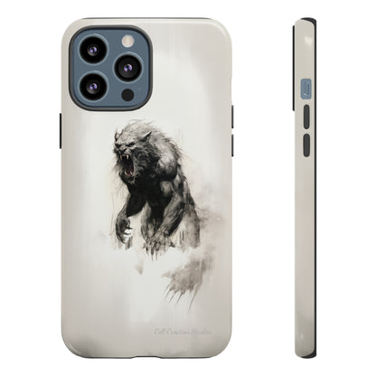 "Moonlit Shadow" Werewolf Sketch Cell Phone Case -Tough Cases