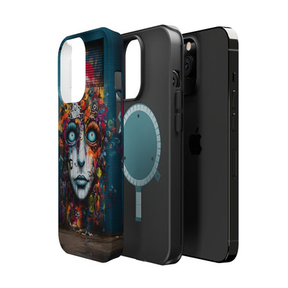 Elevate Your Style with our "Graffiti Face Concrete Wall" Phone Case -MagSafe Tough Cases