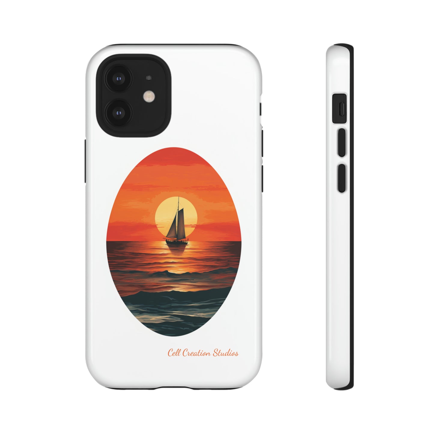 "Sailboat Sunset Serenity" -Tough iPhone Cases