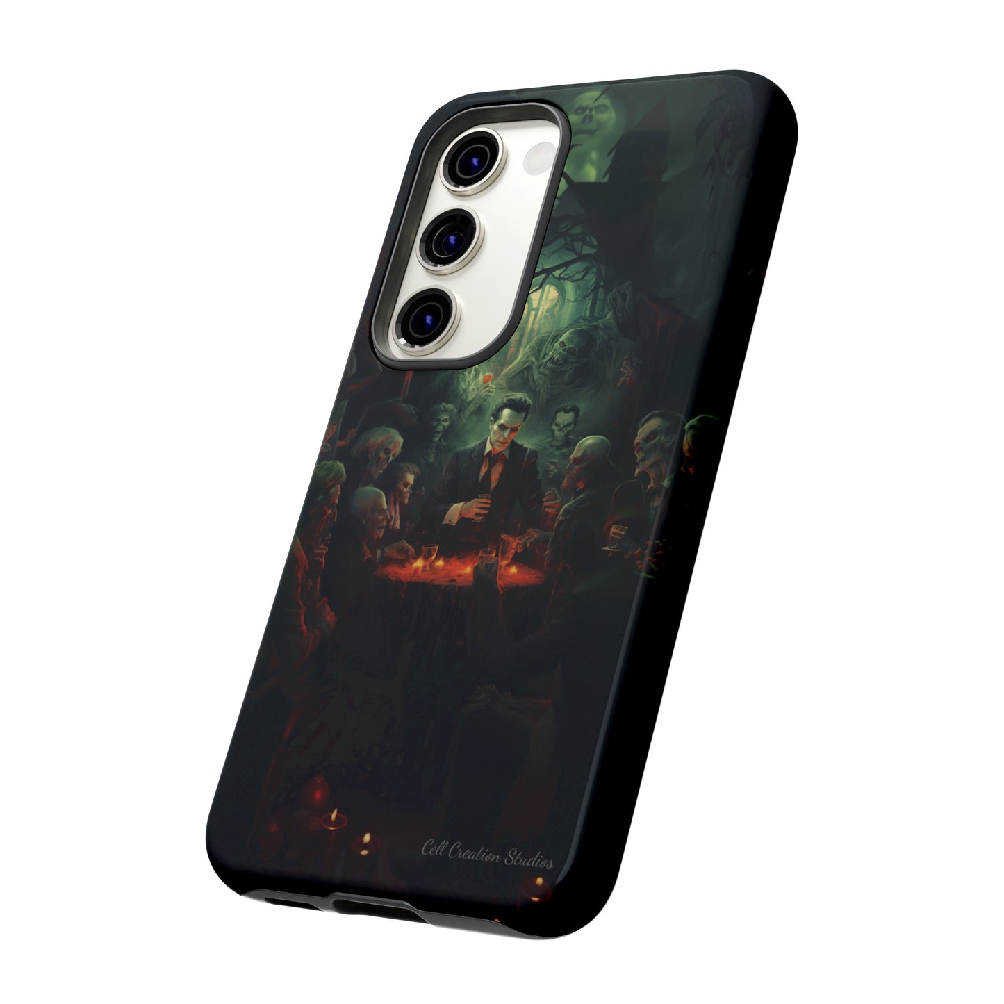 Introducing the "Ghoulish Gala" Cell Phone Case – Dracula's Halloween Soiree -Tough Cases