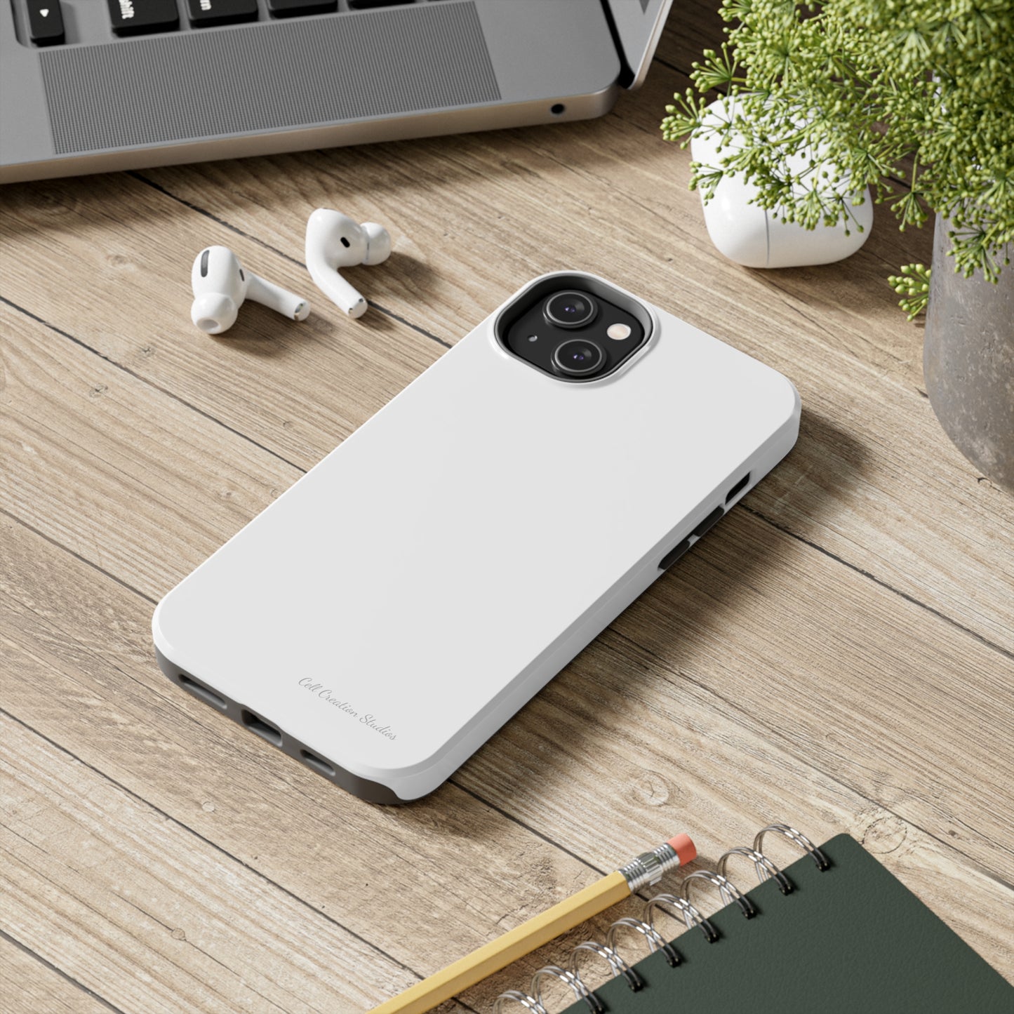 "Pure Elegance White" -Tough iPhone Cases