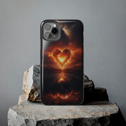 Introducing the "Flaming Heart" Cell Phone Case – Ignite Your Passion! -Tough Phone Cases