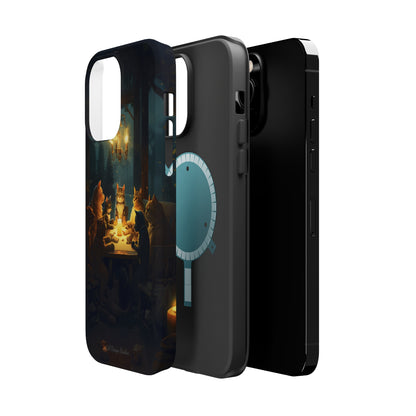 Introducing the "Paws & Whiskers Soirée" Cell Phone Case – A Feast of Friendship Under the Stars! -MagSafe Tough Cases