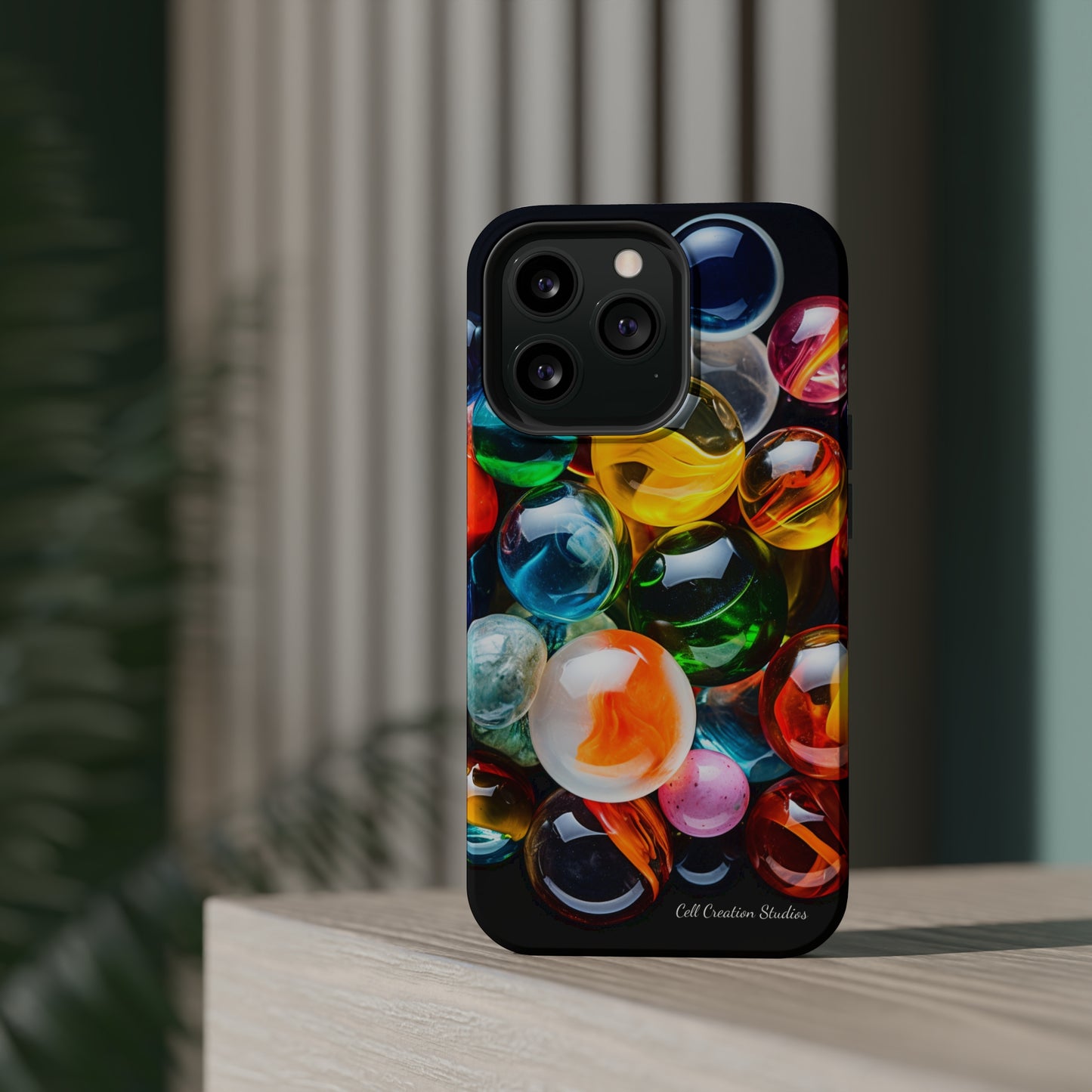 Introducing the "Vibrant Marbles Mosaic" Cell Phone Case – Carry a Kaleidoscope of Colors! -MagSafe Tough Cases