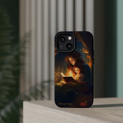 Introducing the "Bedtime Story Bliss" Cell Phone Case – Cherish Heartwarming Moments with Every Glance -MagSafe Tough Cases