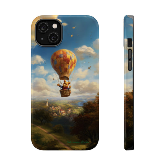 Introducing the "Winnie-The-Pooh's Balloon Adventure" Cell Phone Case – Soar to New Heights in Style -MagSafe Tough Cases