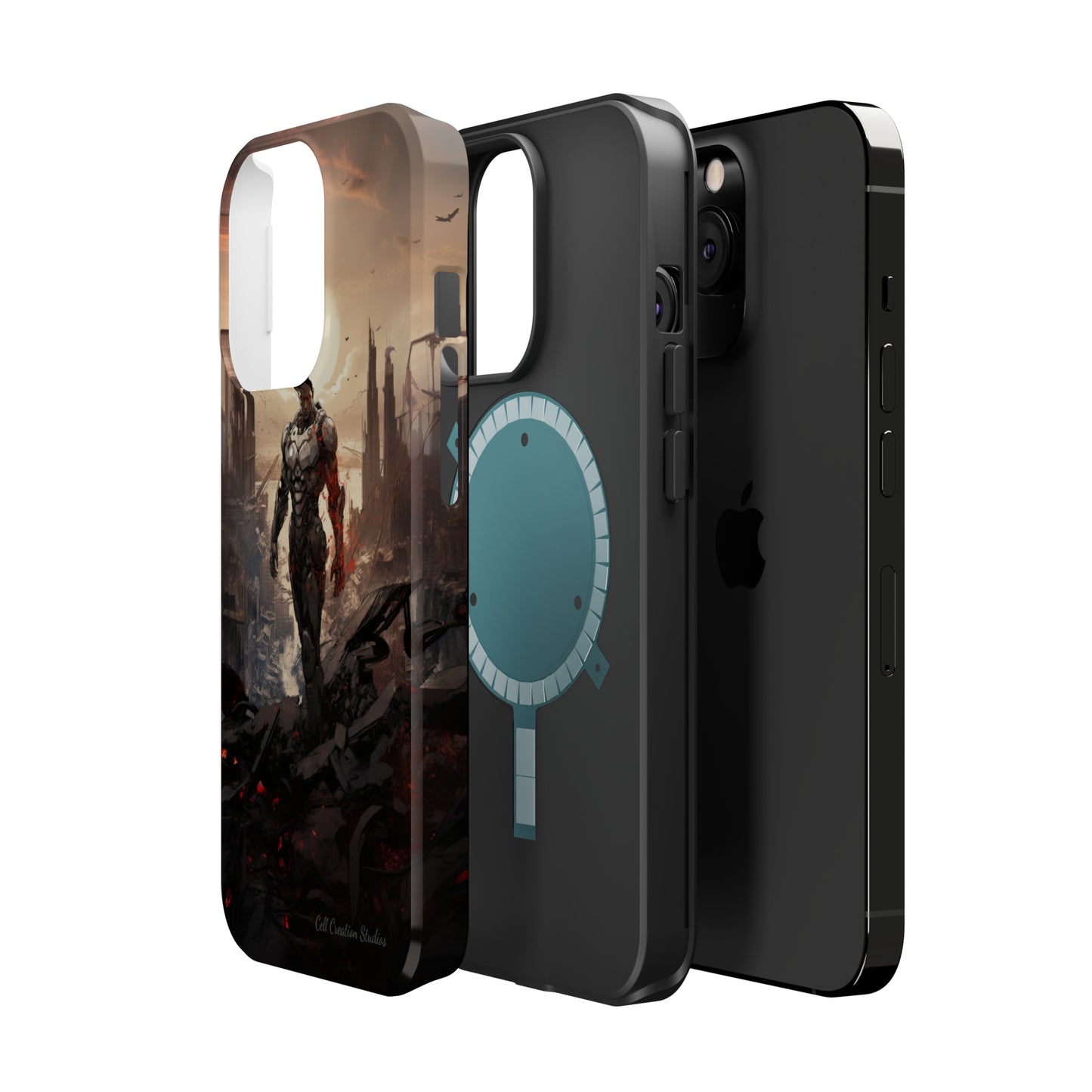 Introducing the "Cyber Guardian" Cell Phone Case – Embrace Futuristic Heroism -MagSafe Tough Cases