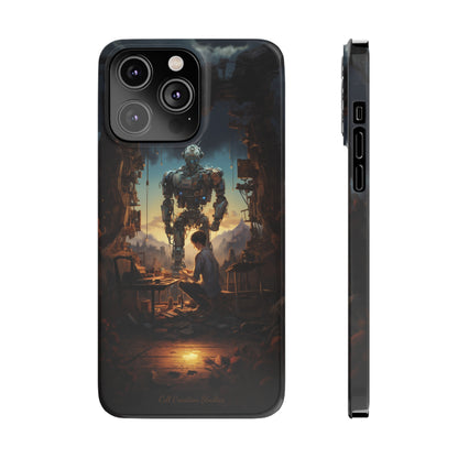 Introducing the "Mechanical Bond" Cell Phone Case – Witness a Captivating Moment of Giant Robot and Boy -Slim Phone Cases