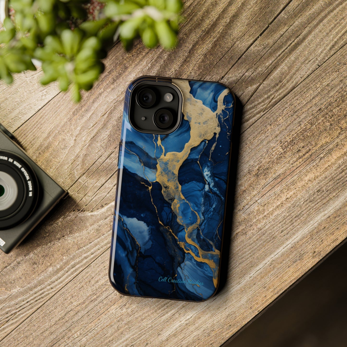 "Azure Elegance Marble" -MagSafe Tough iPhone Cases