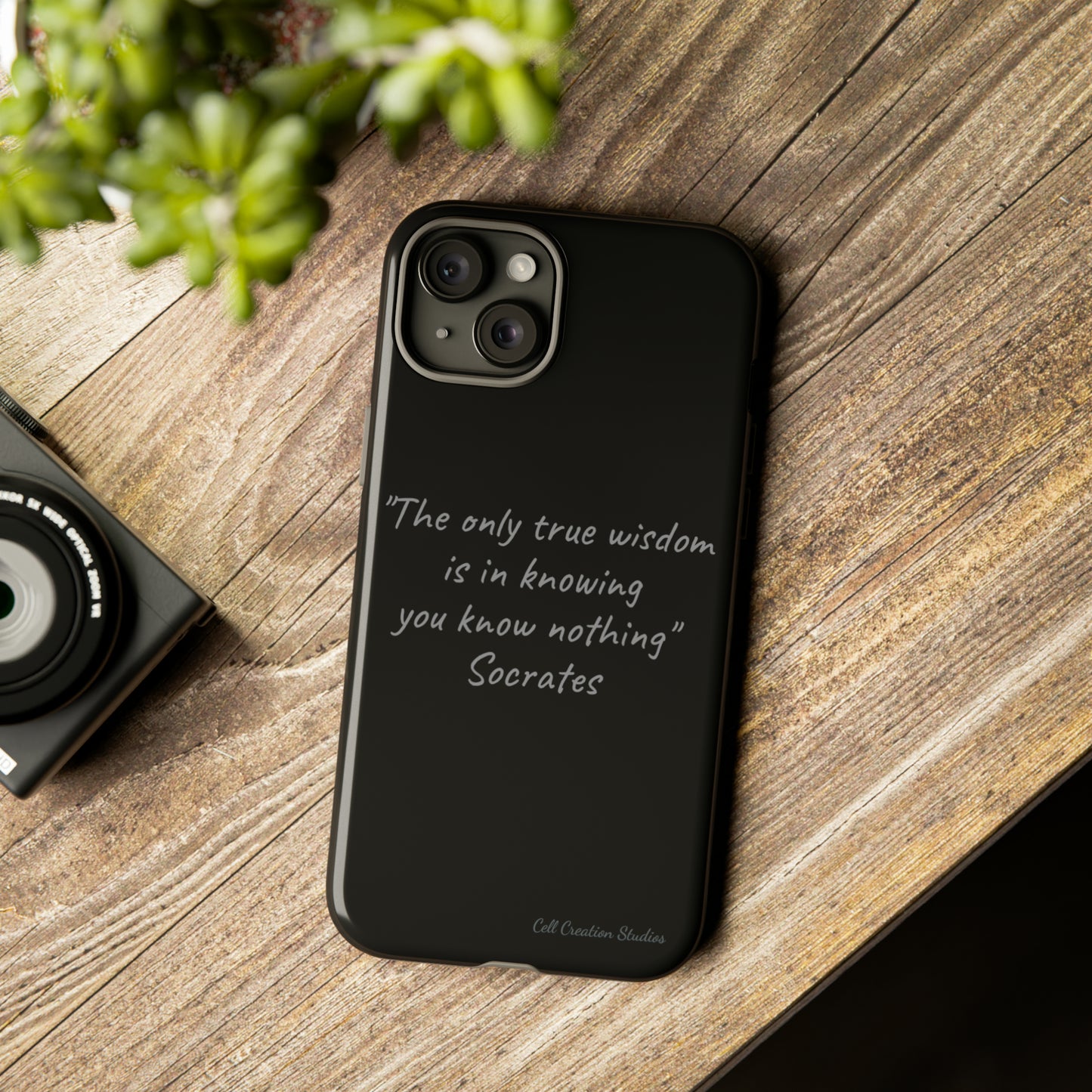 The "Socrates' Wisdom" Quote Phone Case -Tough Cases