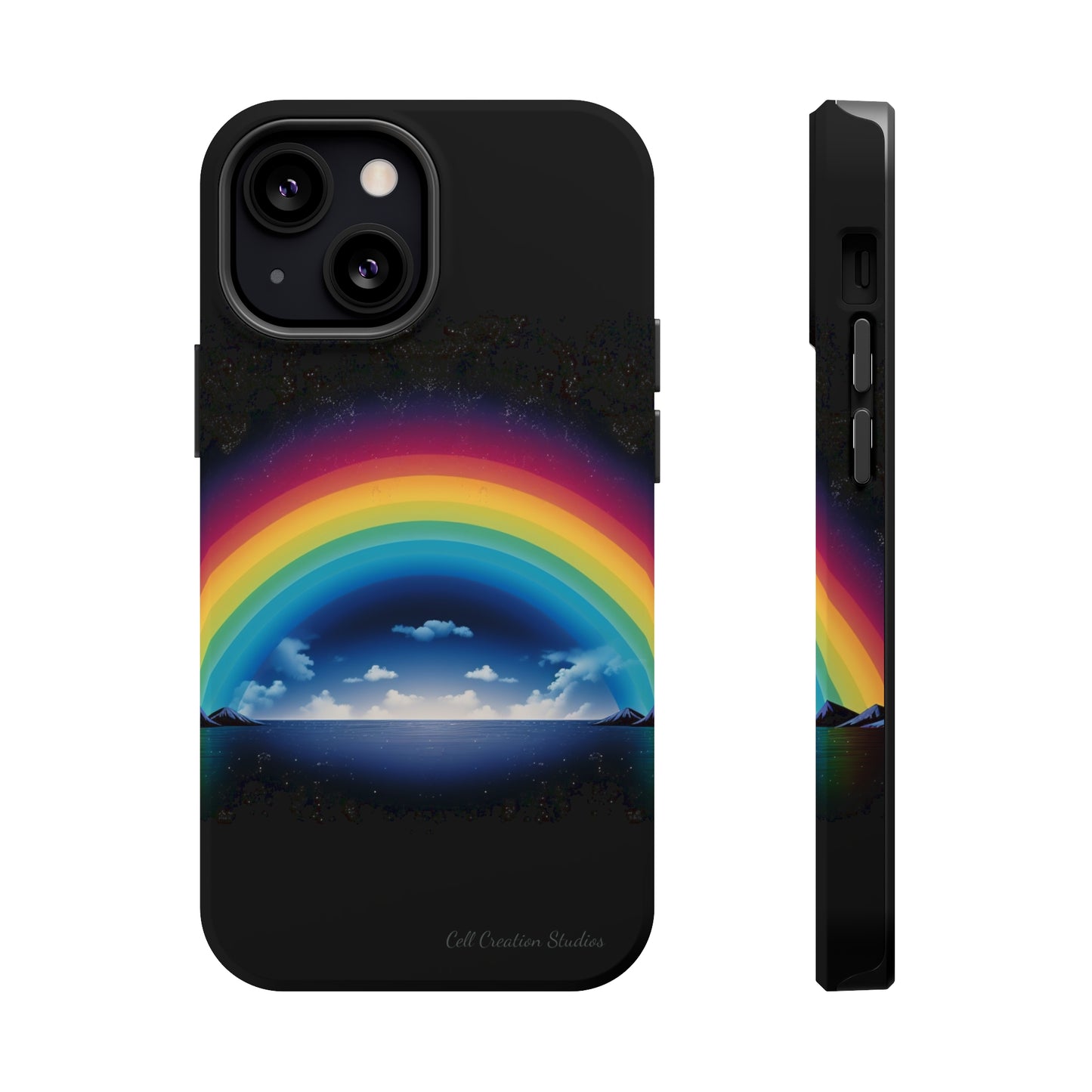 "Vibrant Skies: Rainbow Sunset" Cell Phone Case -MagSafe Tough Cases