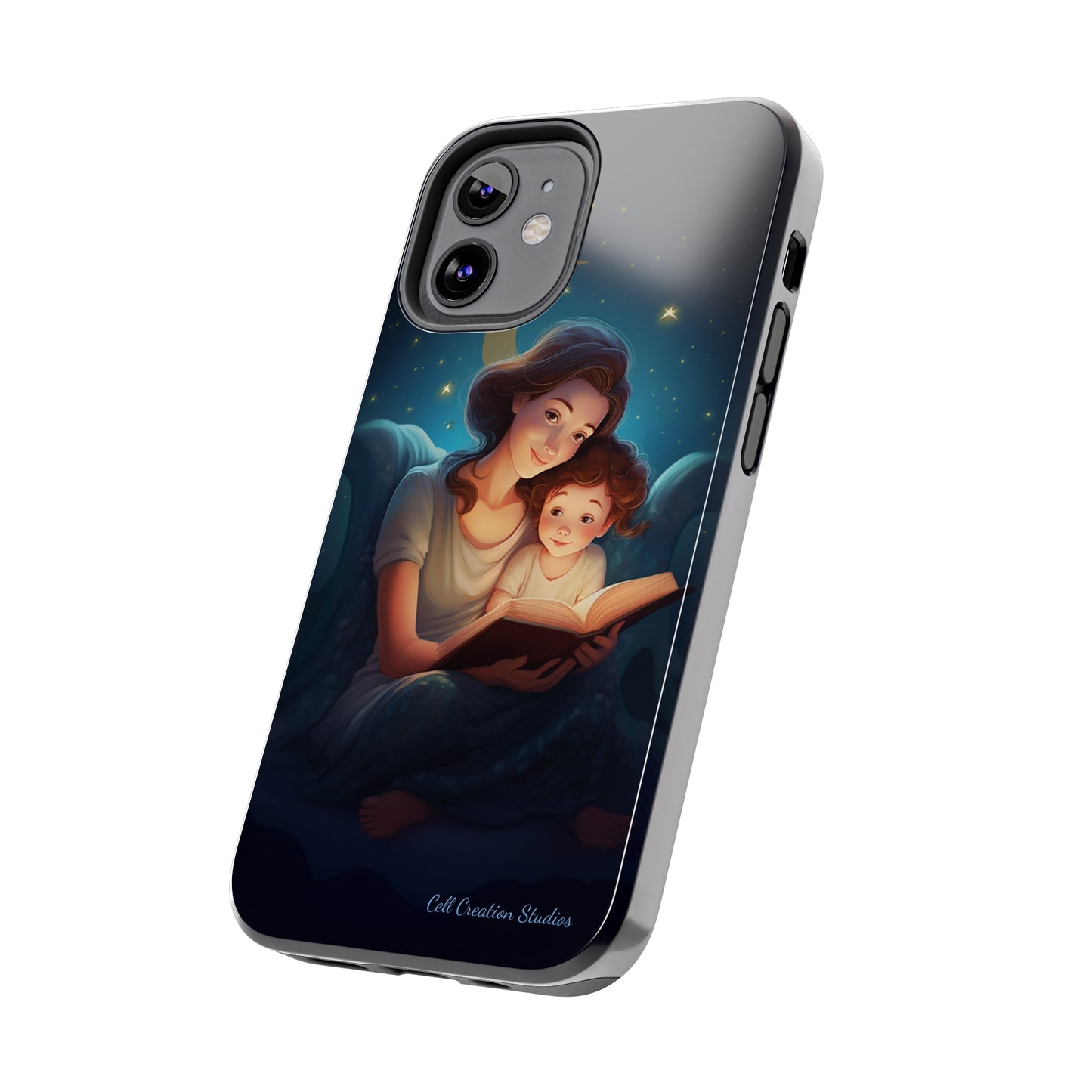 Introducing the "Bedtime Story Bliss" Cell Phone Case – Cherish Heartwarming Moments with Every Glance -Tough Phone Cases