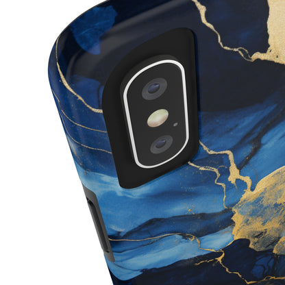 "Azure Elegance Marble" -Tough iPhone Cases