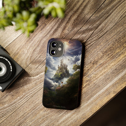 Introducing the "Enchanted Discovery" Cell Phone Case – Embark on a Journey of Magic with a Girl and a Magical Castle! -Slim Phone Cases