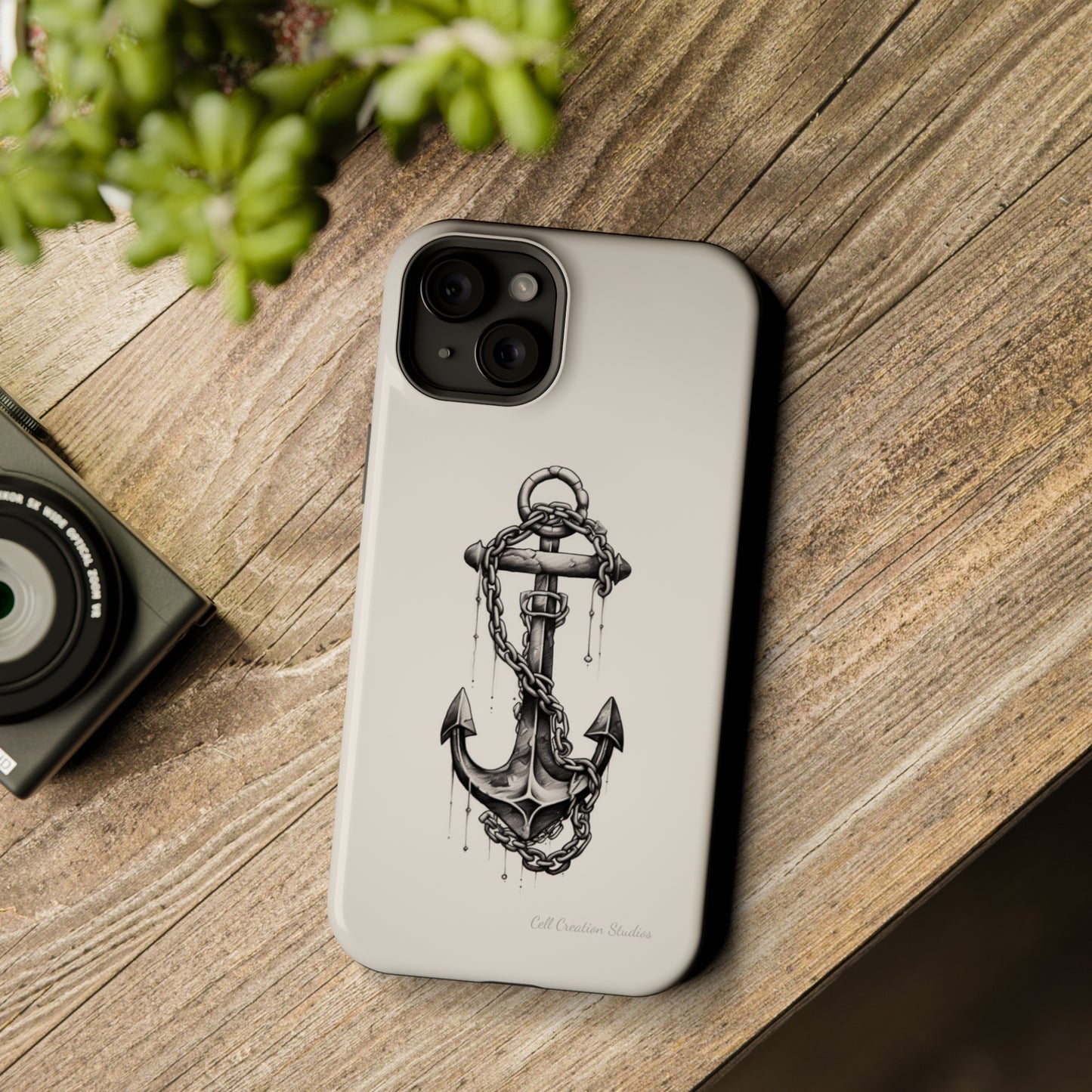 "Nautical Elegance Anchor" -MagSafe Tough iPhone Cases