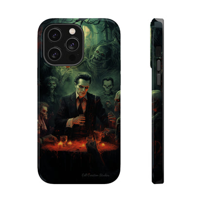 Introducing the "Dracula's Halloween Soiree" Cell Phone Case – Join the Spooky Gathering -MagSafe Tough Cases