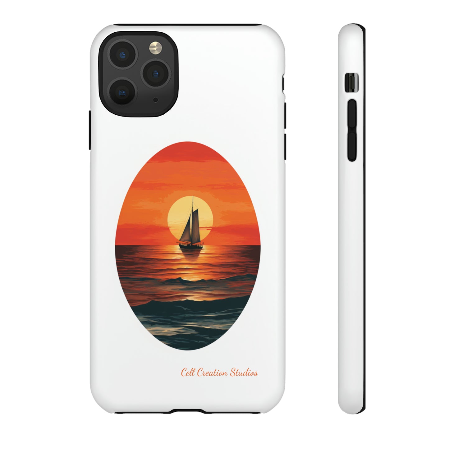 "Sailboat Sunset Serenity" -Tough iPhone Cases