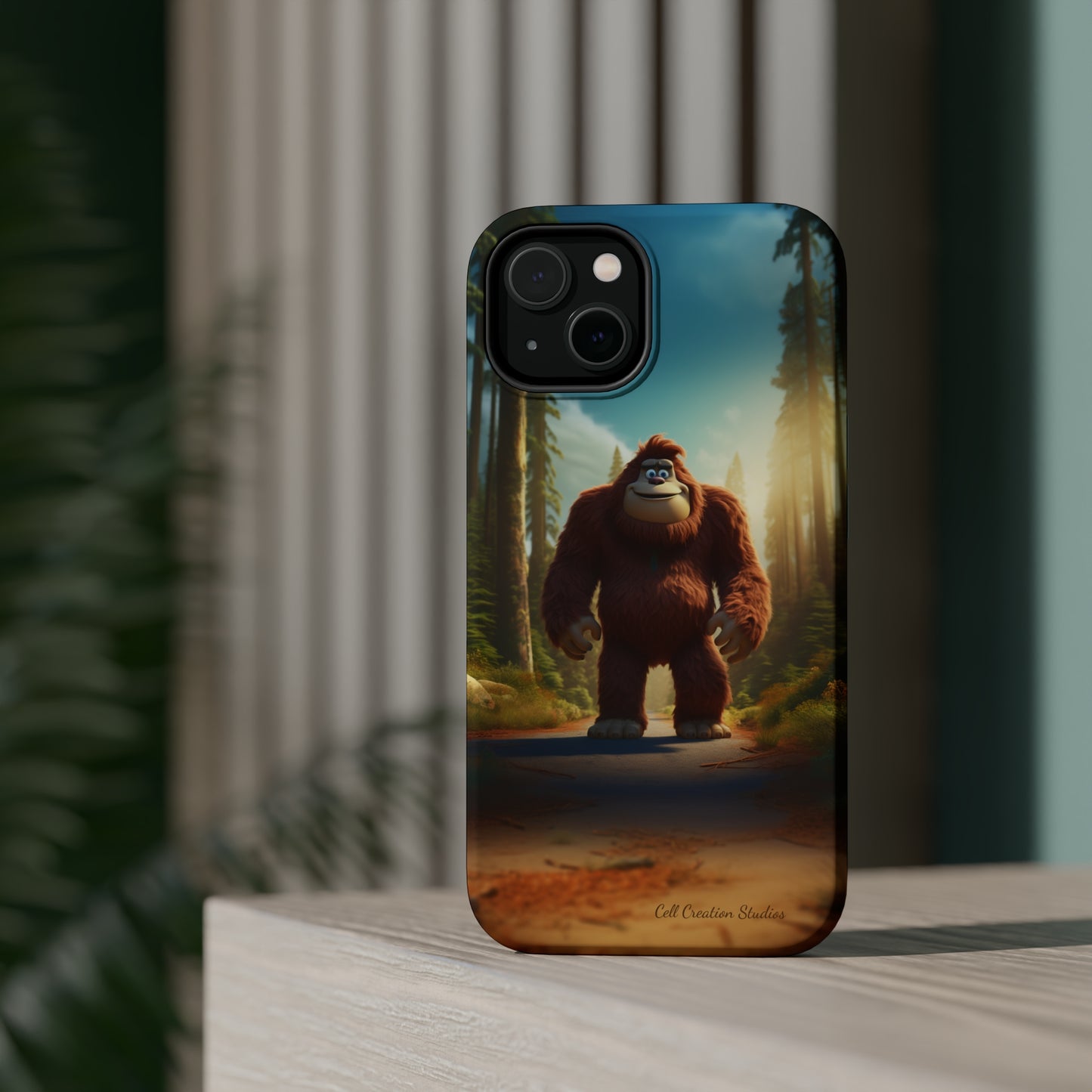 The "Trail Trekker" Bigfoot Cartoon Phone Case -MagSafe Tough Cases