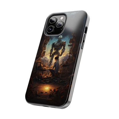 Introducing the "Mechanical Bond" Cell Phone Case – Witness a Captivating Moment of Giant Robot and Boy -Tough Phone Cases