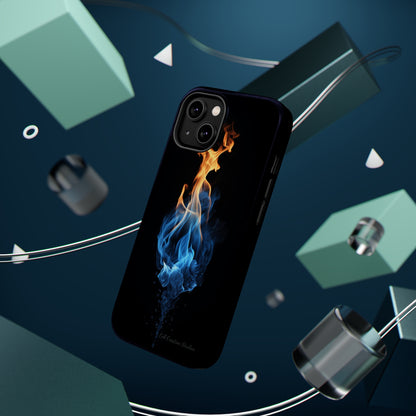 "Elegant Blue and Orange Flame" Phone Case: Ignite Your Style -MagSafe Tough Cases