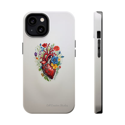 "Floral Heart Harmony" -MagSafe Tough iPhone Cases