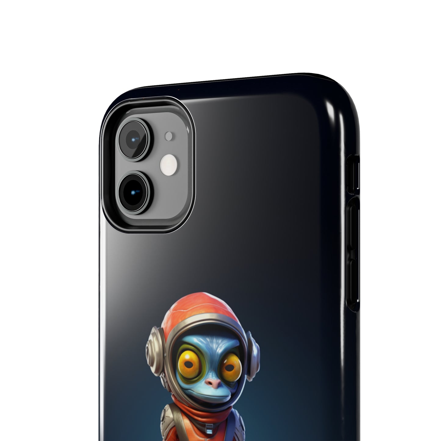 The "AstroGuard" Animated Blue Alien Astronaut Phone Case -Tough Phone Cases