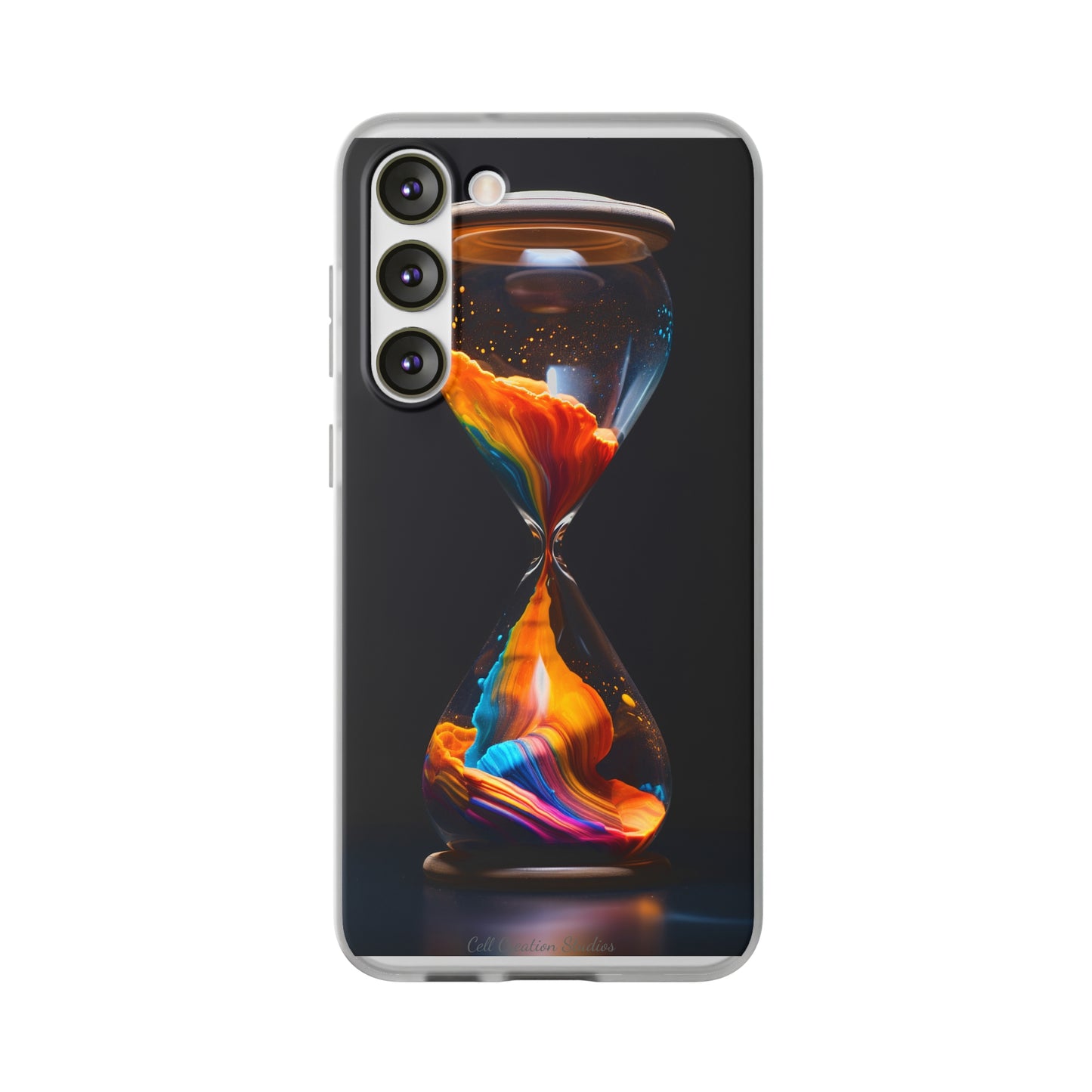 Introducing the "Vibrant Sands of Time" Cell Phone Case – Embrace the Beauty of Colorful Hourglass Design -Flexi Cases