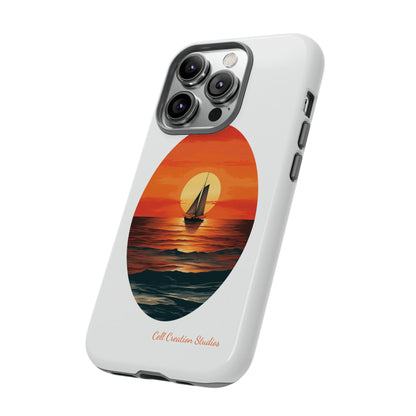 "Sailboat Sunset Serenity" -Tough iPhone Cases