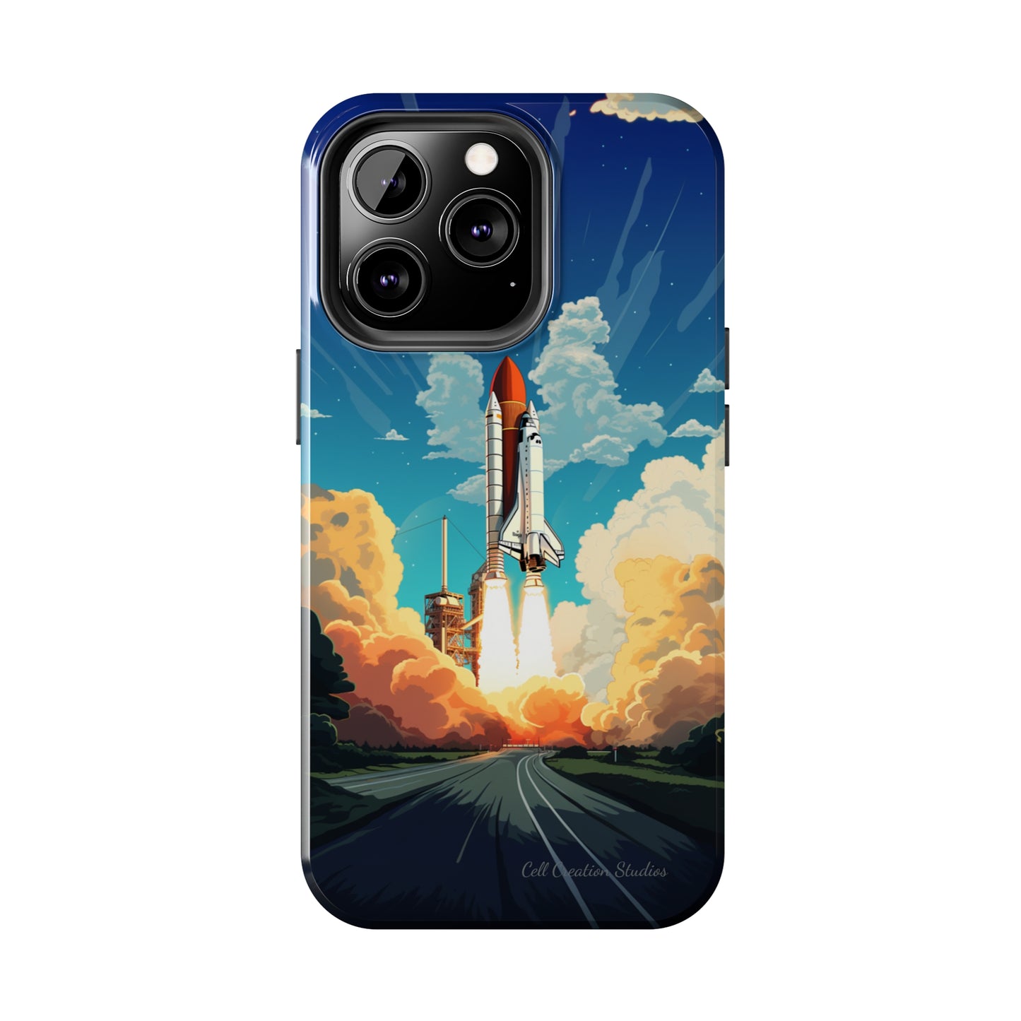 Introducing the "NASA Space Shuttle Launch" Cell Phone Case – Elevate Your Style to New Heights -Tough Phone Cases