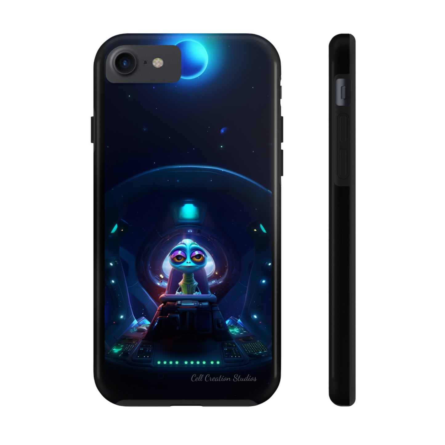 The "Cosmic Cruising Bored Alien" Phone Case-Tough Phone Cases