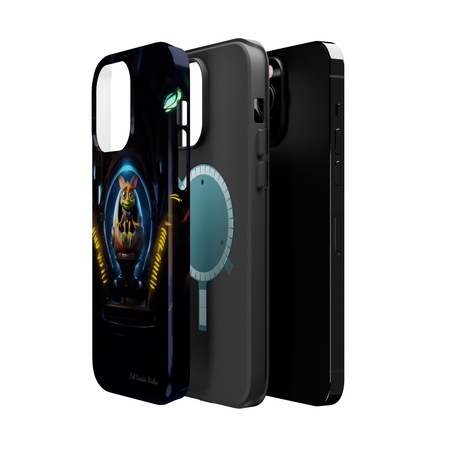 The "Galactic Explorer Alien Spaceship" Phone Case -MagSafe Tough Cases