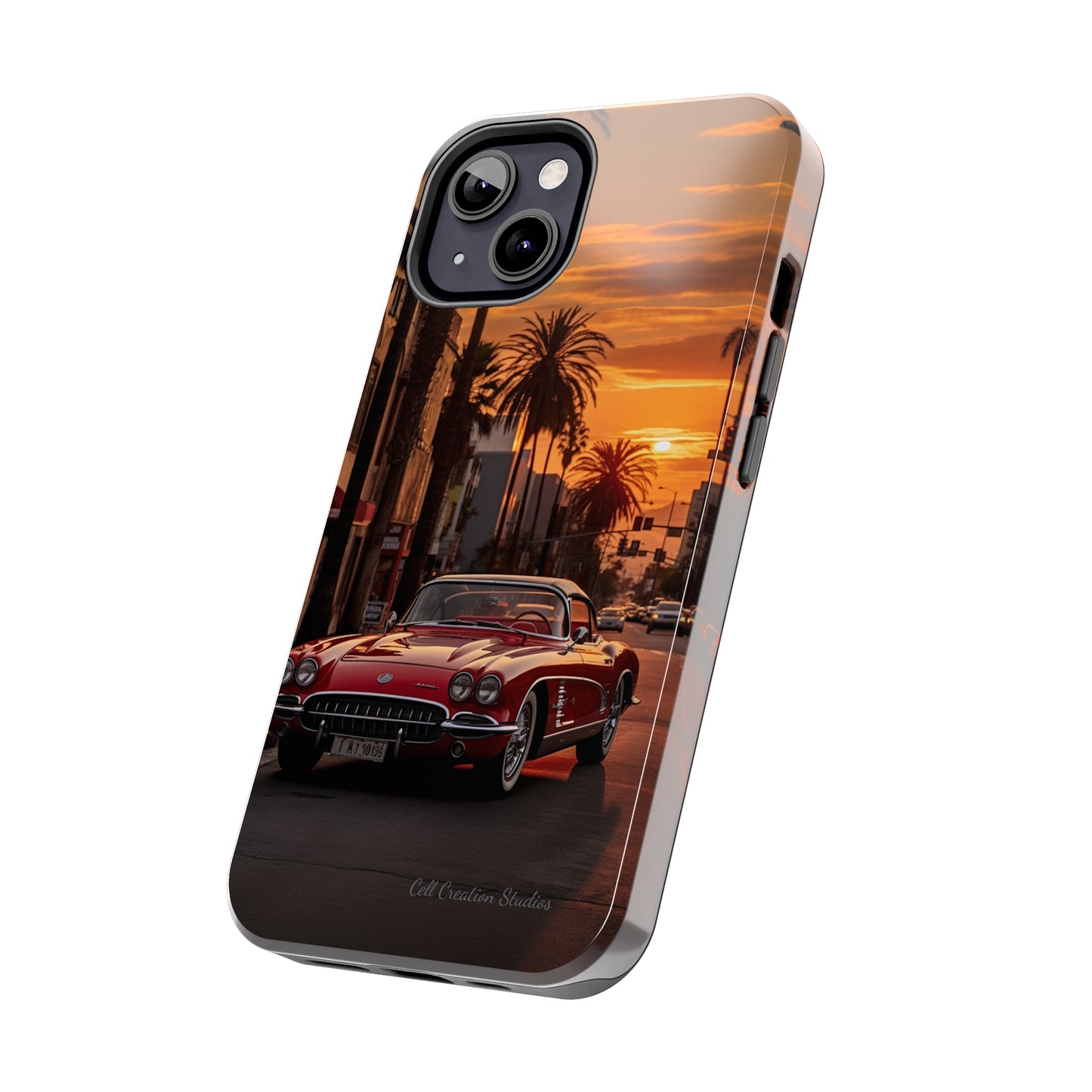 "Sunset Boulevard Classic Red Car" Cell Phone Case -Tough Phone Cases