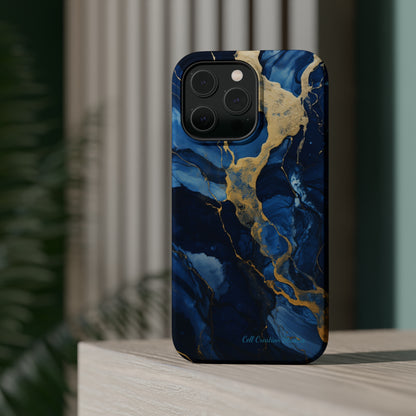 "Azure Elegance Marble" -MagSafe Tough iPhone Cases