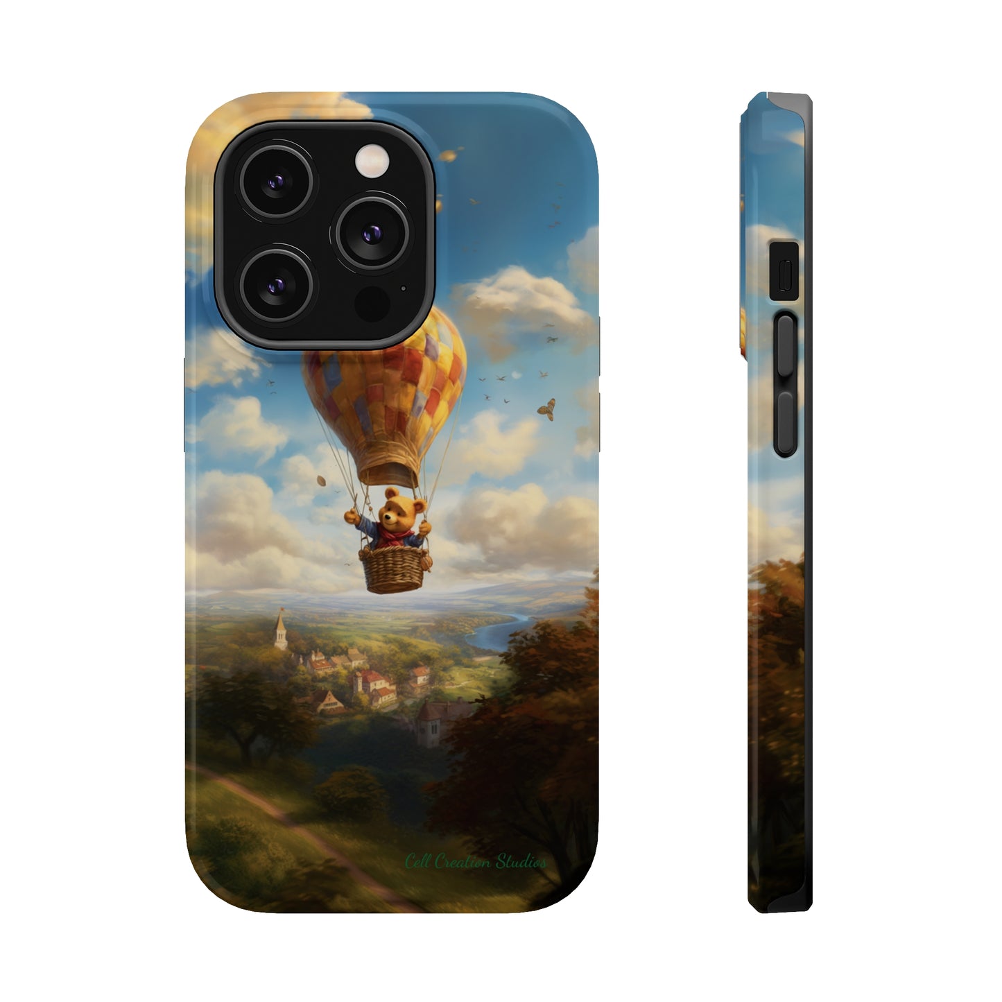 Introducing the "Winnie-The-Pooh's Balloon Adventure" Cell Phone Case – Soar to New Heights in Style -MagSafe Tough Cases