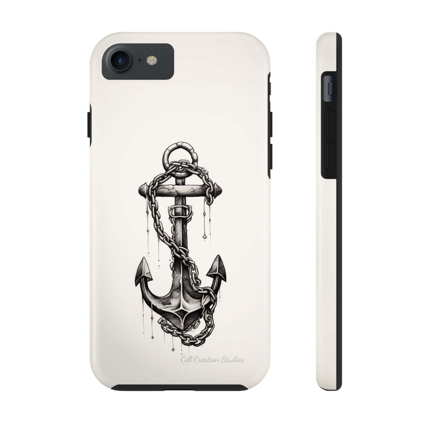 "Nautical Elegance Anchor" -Tough iPhone Cases