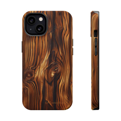 "Wood Grain Elegance" -MagSafe Tough iPhone Cases