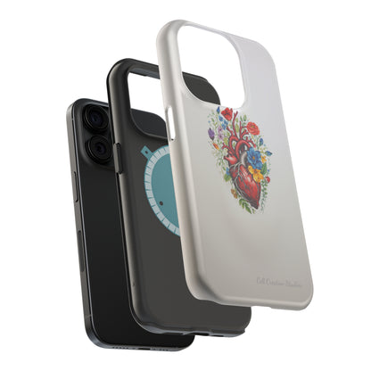 "Floral Heart Harmony" -MagSafe Tough iPhone Cases