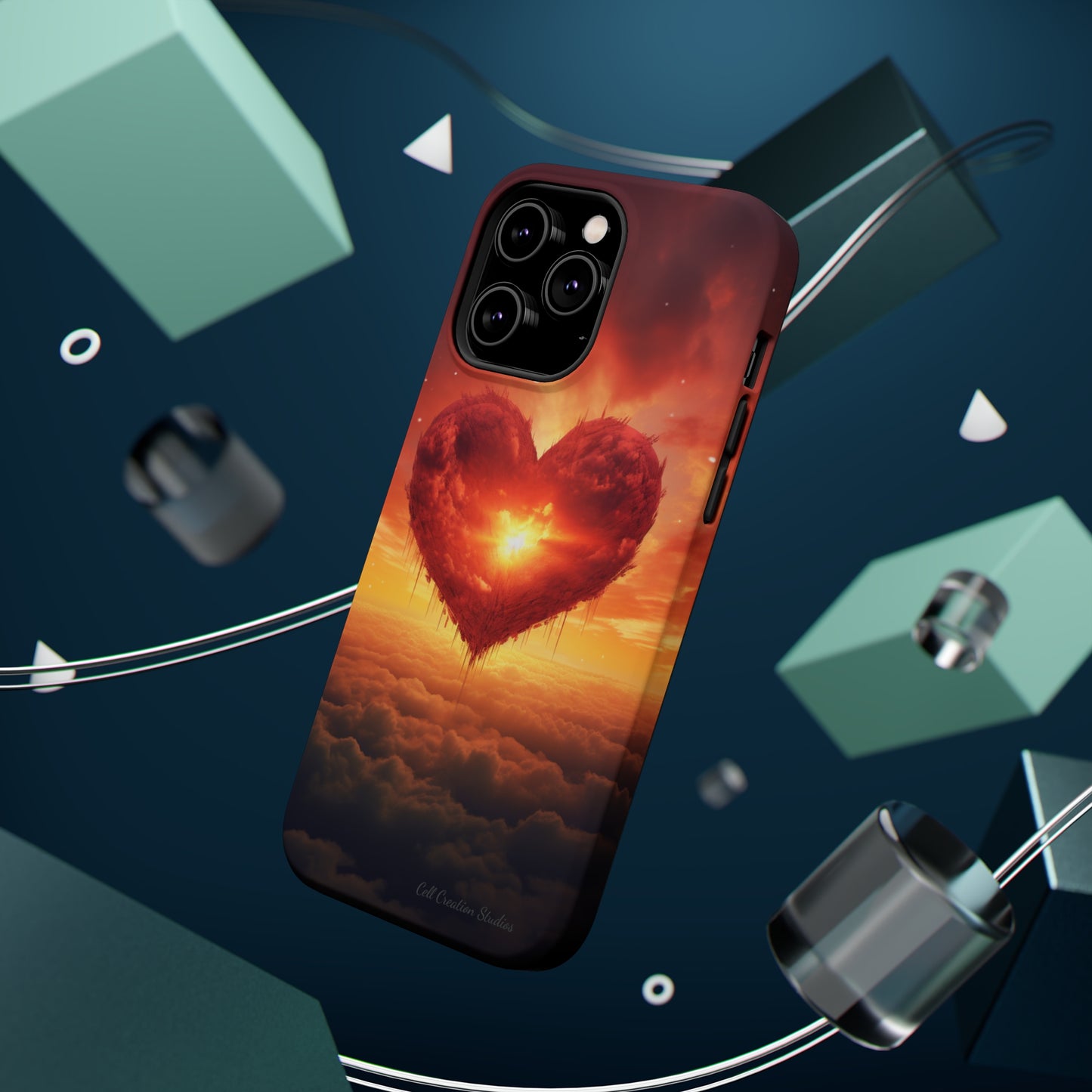 Introducing the "Sky-Heart Radiance" Cell Phone Case – Carry Love's Glow Everywhere You Go -MagSafe Tough Cases