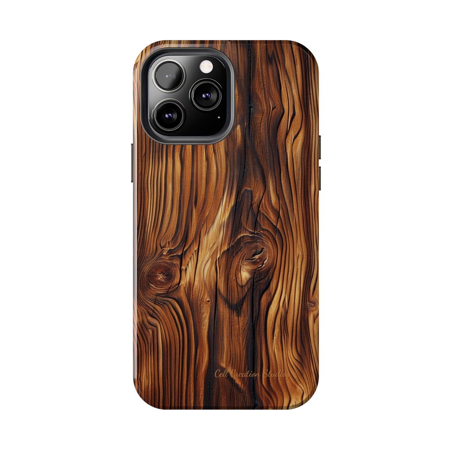 "Wood Grain Elegance" -Tough iPhone Cases