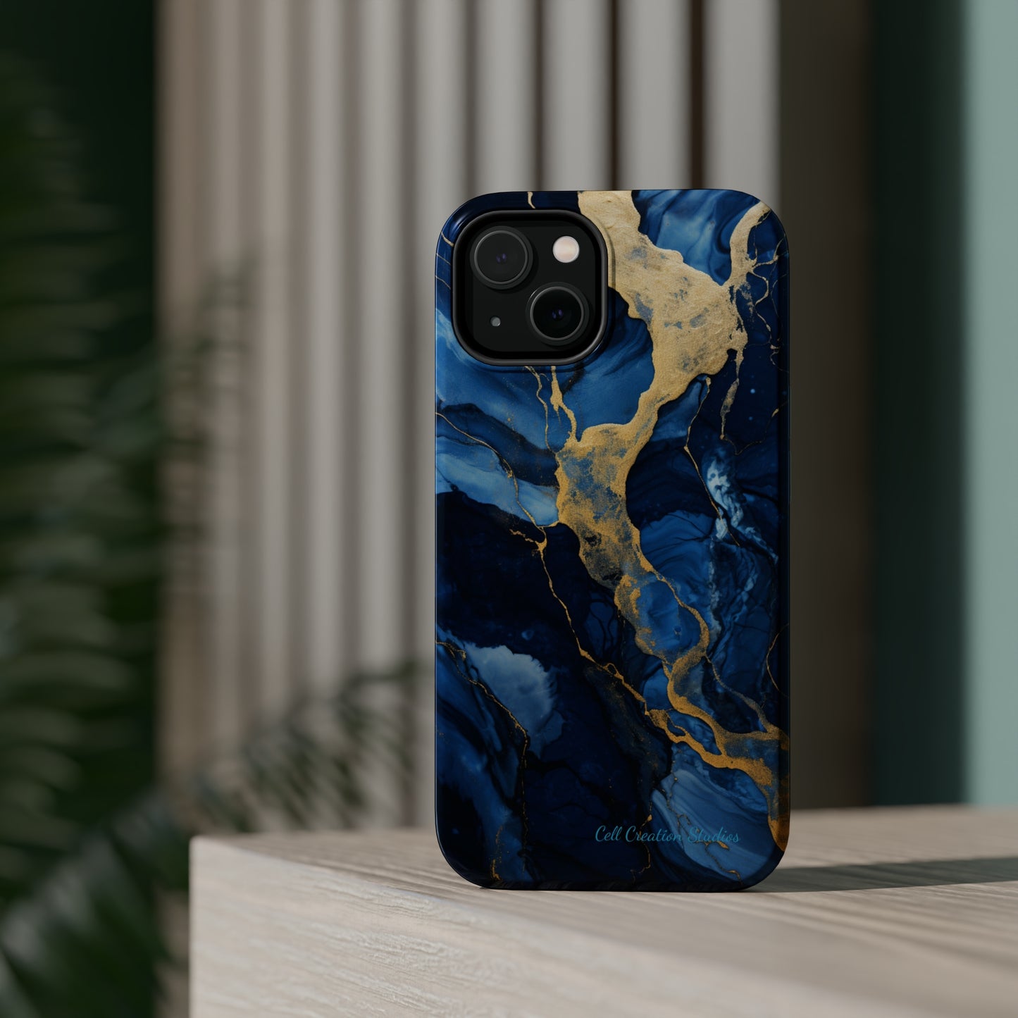 "Azure Elegance Marble" -MagSafe Tough iPhone Cases