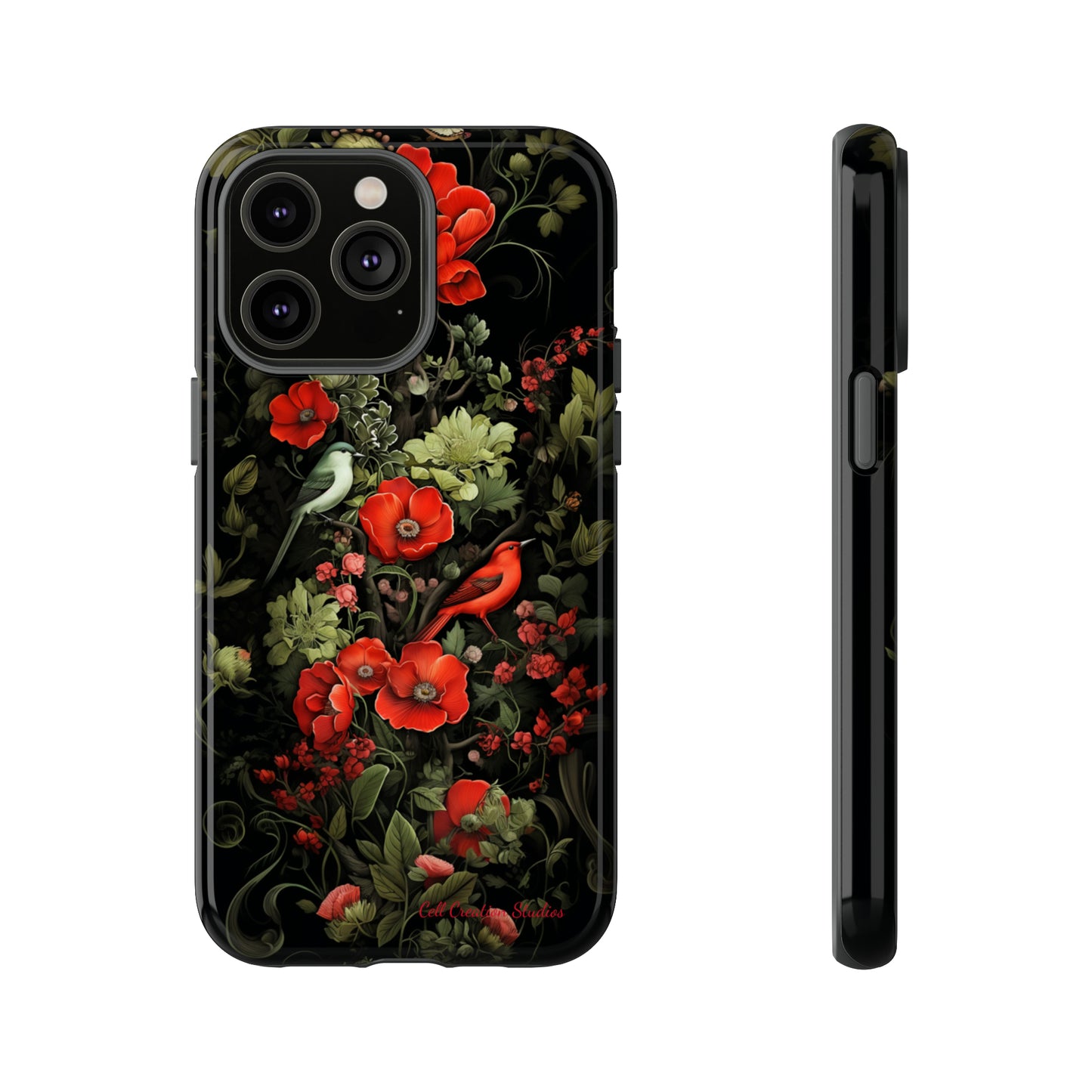 "Floral Serenade Elegance" -Tough iPhone Cases